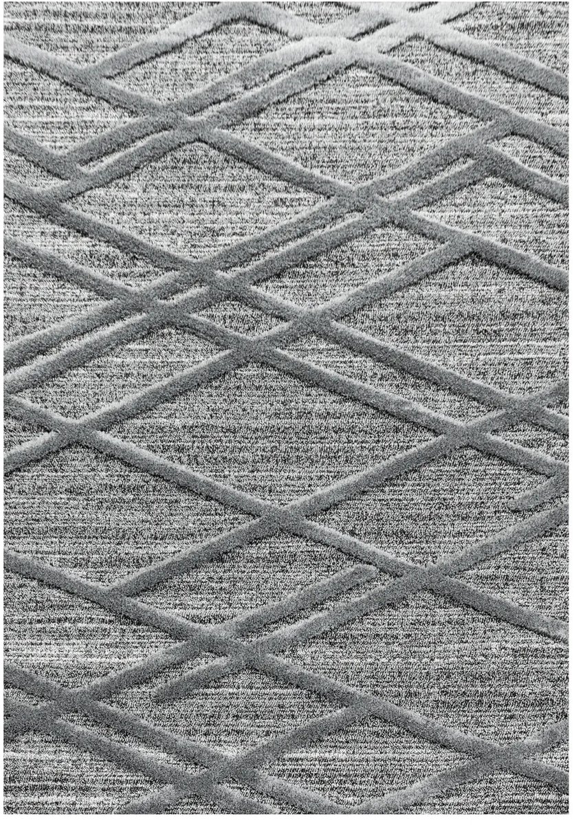 Dutch XXL Modern Vloerkleed | Tapijt | Pisa | Geometrisch | Grijs | 140x200 cm