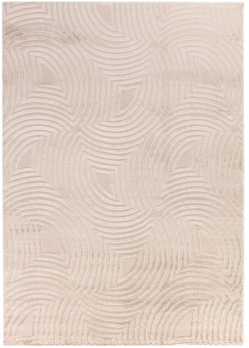 Dutch XXL Japandi Vloerkleed | Tapijt | Sahara | Golven | Beige | 120x170 cm