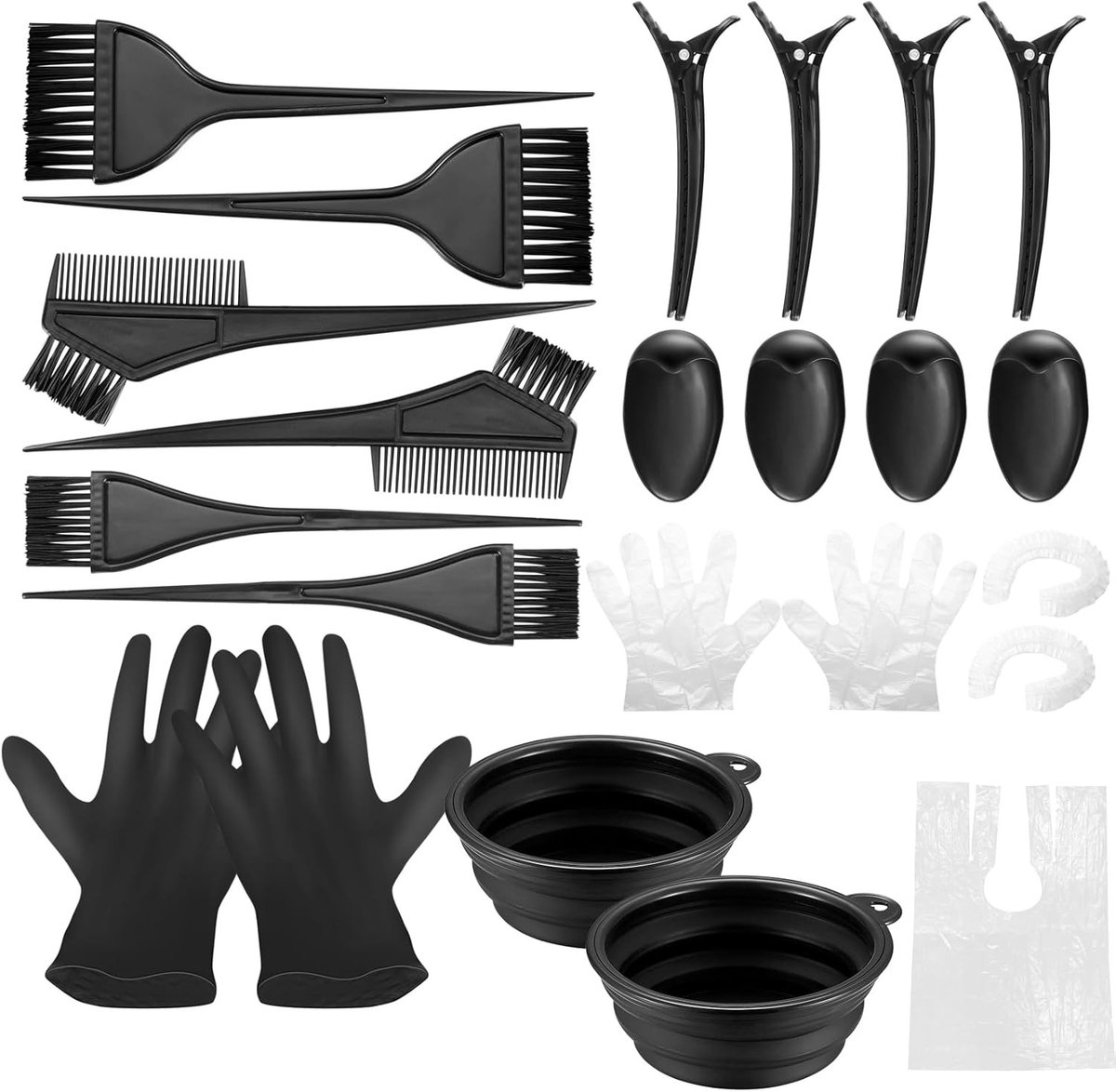 Complete Haarverf Set van 22 Stuks voor Thuis en Salongebruik - Kleur, Verzorging en Professionele Resultaten