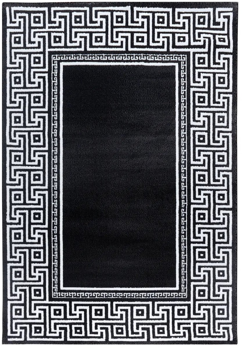 Dutch XXL Marokkaans Vloerkleed | Tapijt | Parma | Kader | Zwart | 140x200 cm