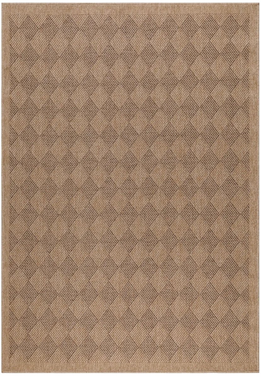 Dutch XXL Buitenkleed | Dhaka | Ruiten | Zwart | 160x230 cm | Buitentapijt | Tuintapijt