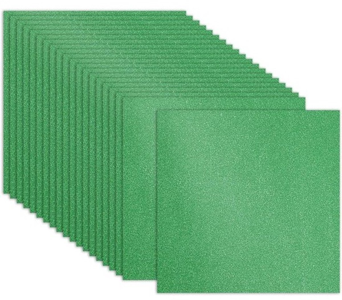 Glitter Karton Papier - Sprankelend Papier Ambacht - Doe-het-zelf Projecten - 250 g/m² Dik - 10x10 Inch - Groen