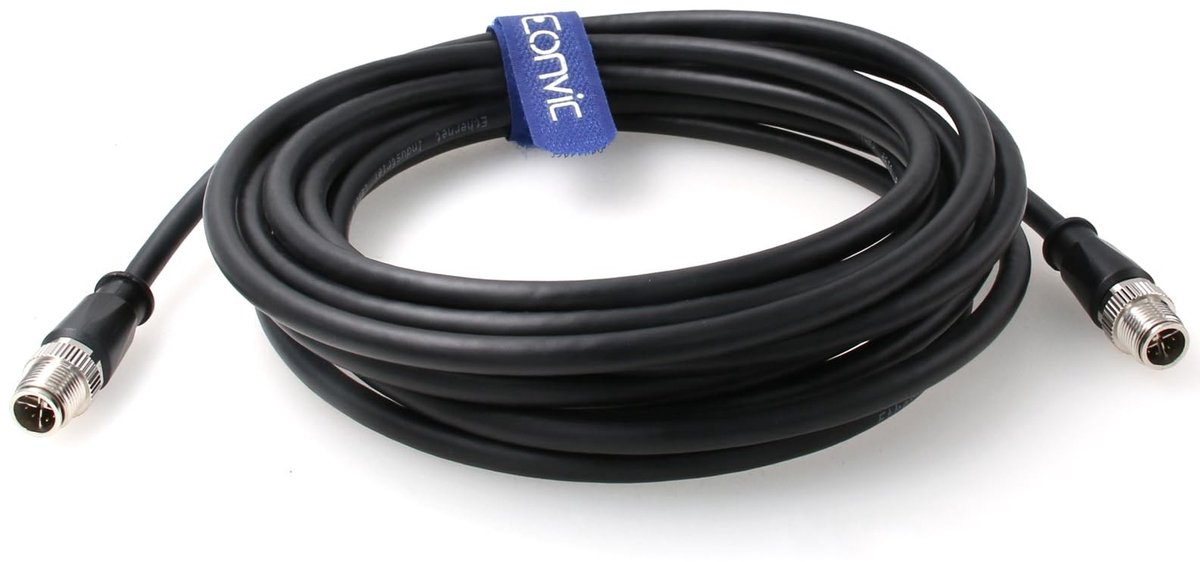 M12 Ethernet Kabel - Cat6e X-Code - 8 m