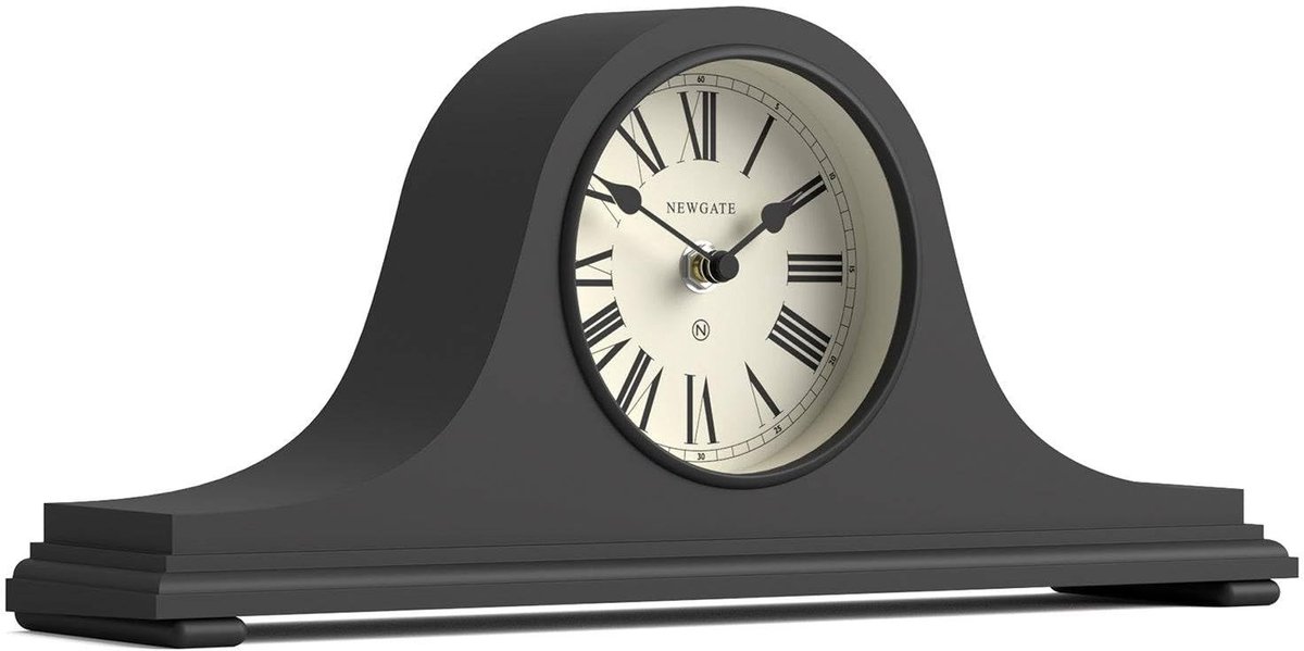Wandklok met Romaanse Cijfers - Donkergrijs