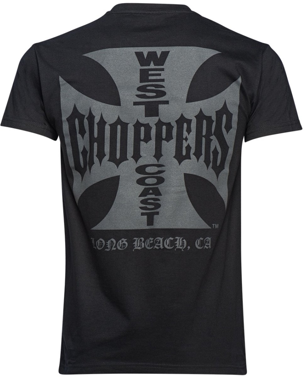 WCC- West Coast Choppers -T-shirt Iron -Cross Solid Black