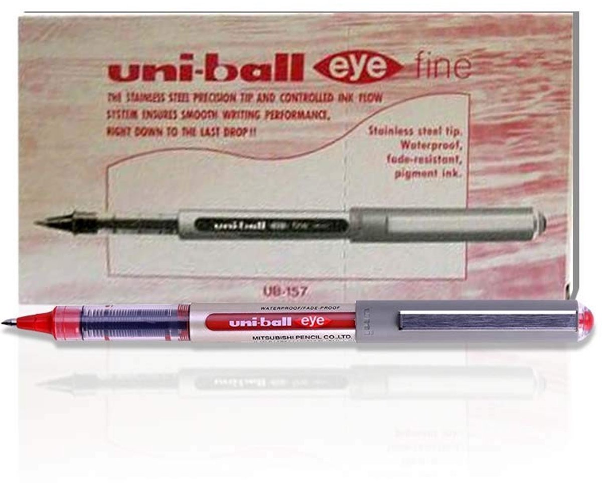 Rollerbal Pen - Rood - Verpakt per 12 stuks