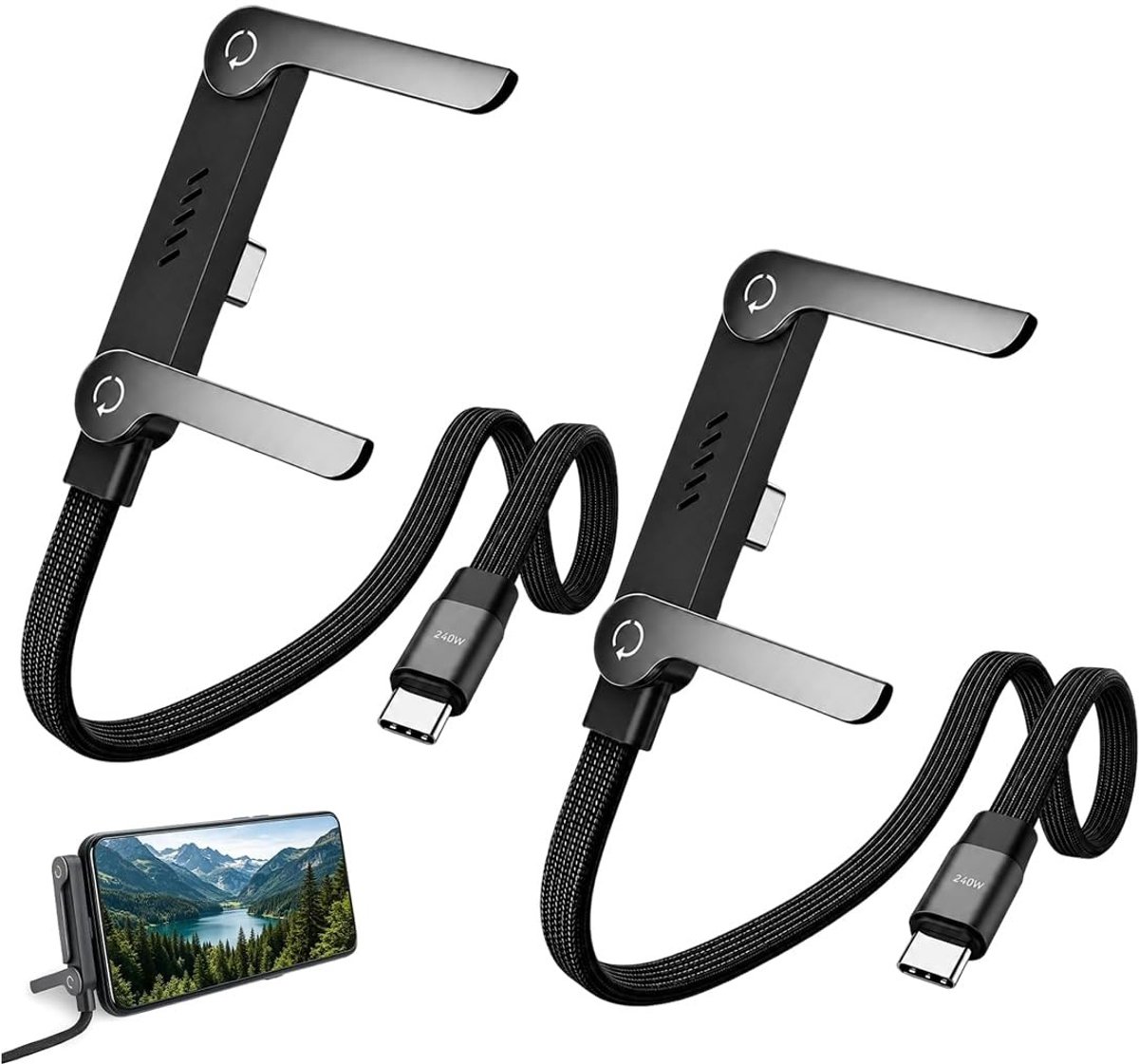 2 Stuks USB-C Kabel - Voor Snel Opladen - 1,5 M