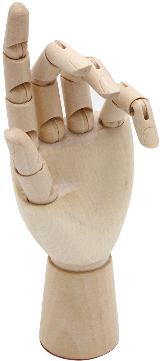 Movable Model Hand 18cm Links van Hout - Realistische Proporties