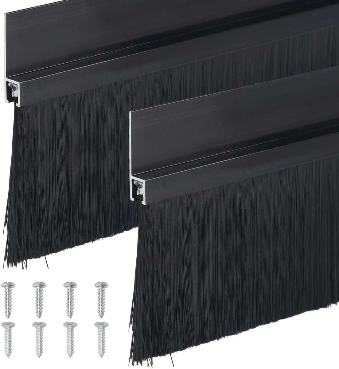 Brush Seal Strip 1000 mm x 90 mm - Aluminium met PP en Schroeven