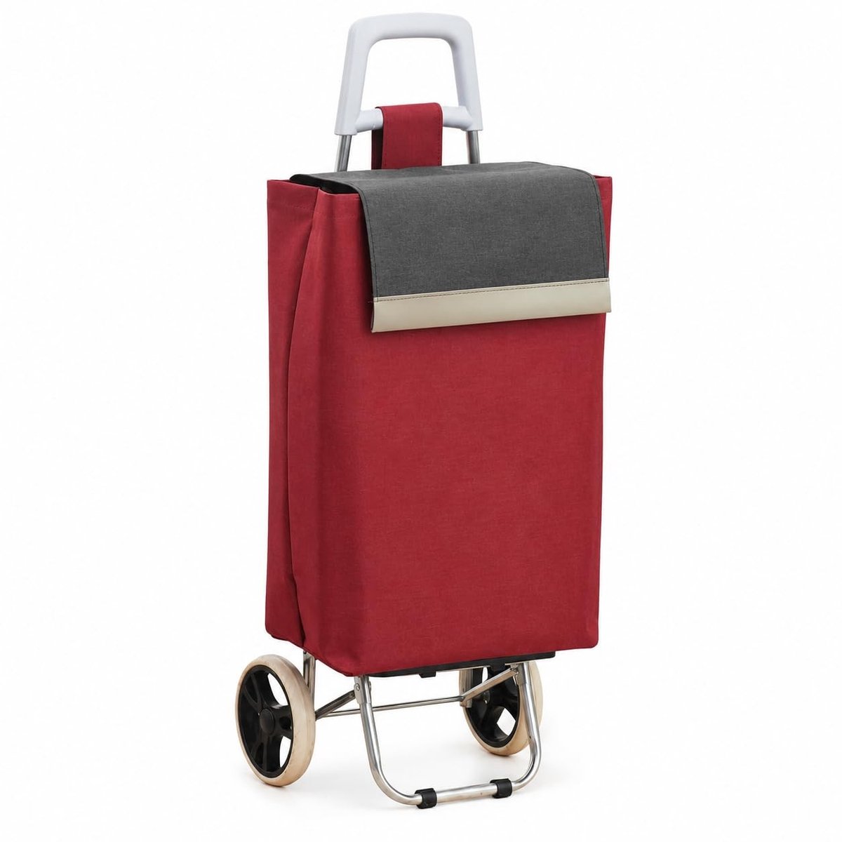 Compacte Winkelwagen met 2 Wielen - Handige achterzak