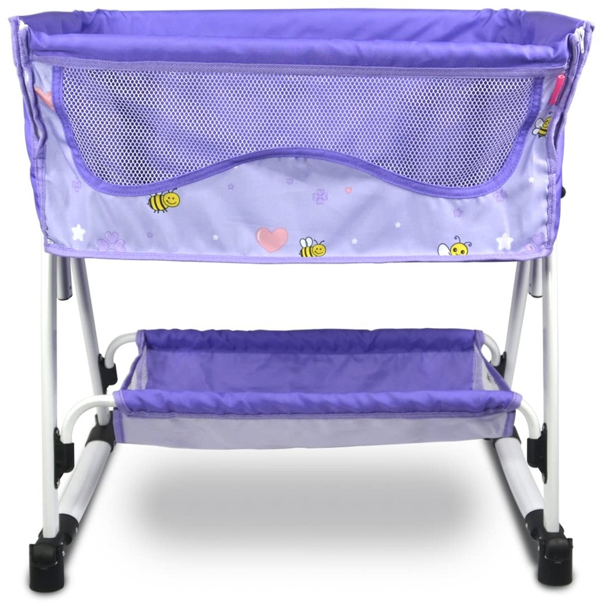 Poppenbed Meubilair met Schommel - 45 cm - Paars