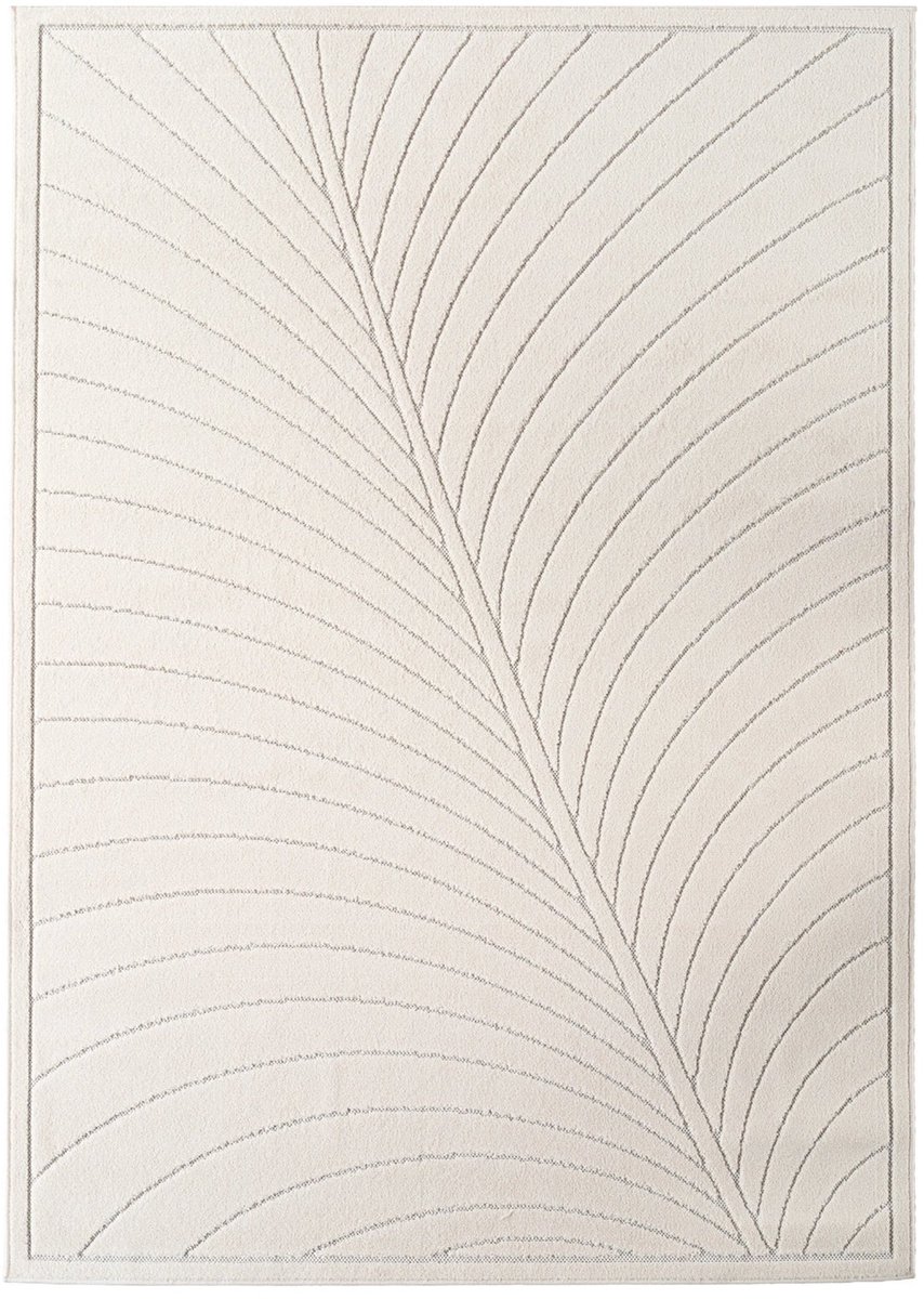 Dutch XXL Buitenkleed | Nova | Palmblad | Crème | 120x170 cm | Buitentapijt | Tuintapijt
