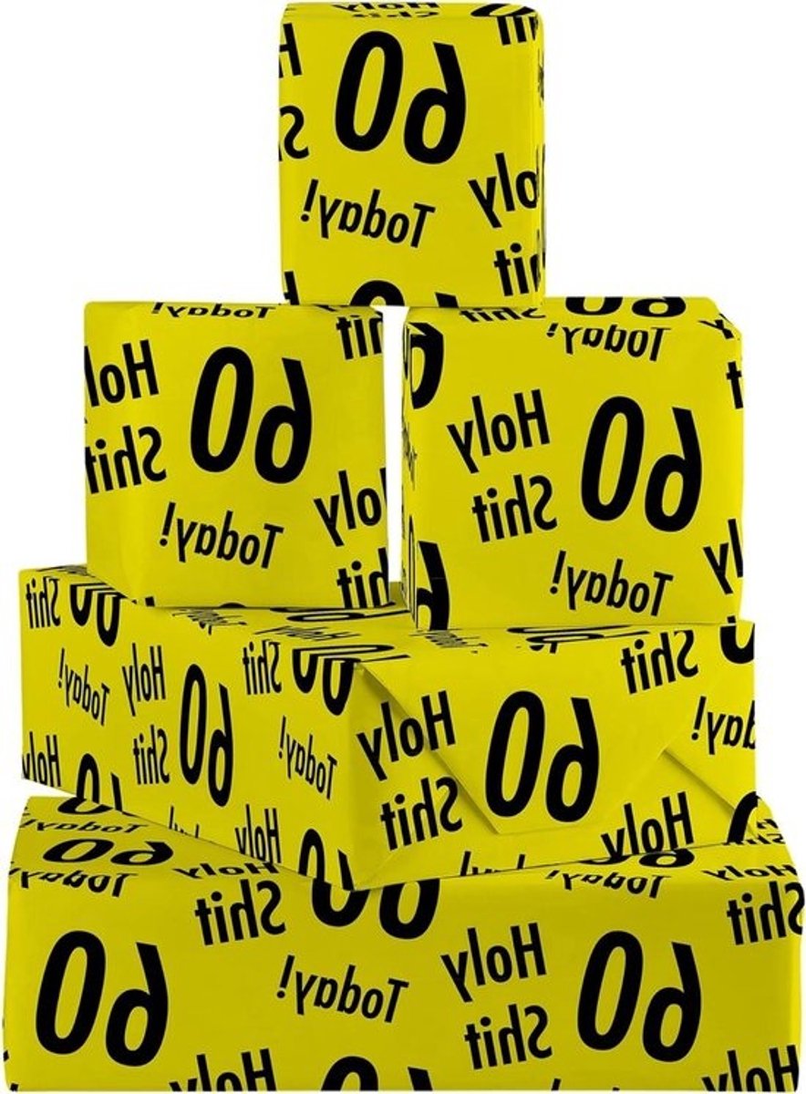Inpakpapier Verjaardag - Cadeaupapier Vellen - Geschenken Verpakken - Luxe Papierkwaliteit - 70 x 50 cm - Goudkleurig