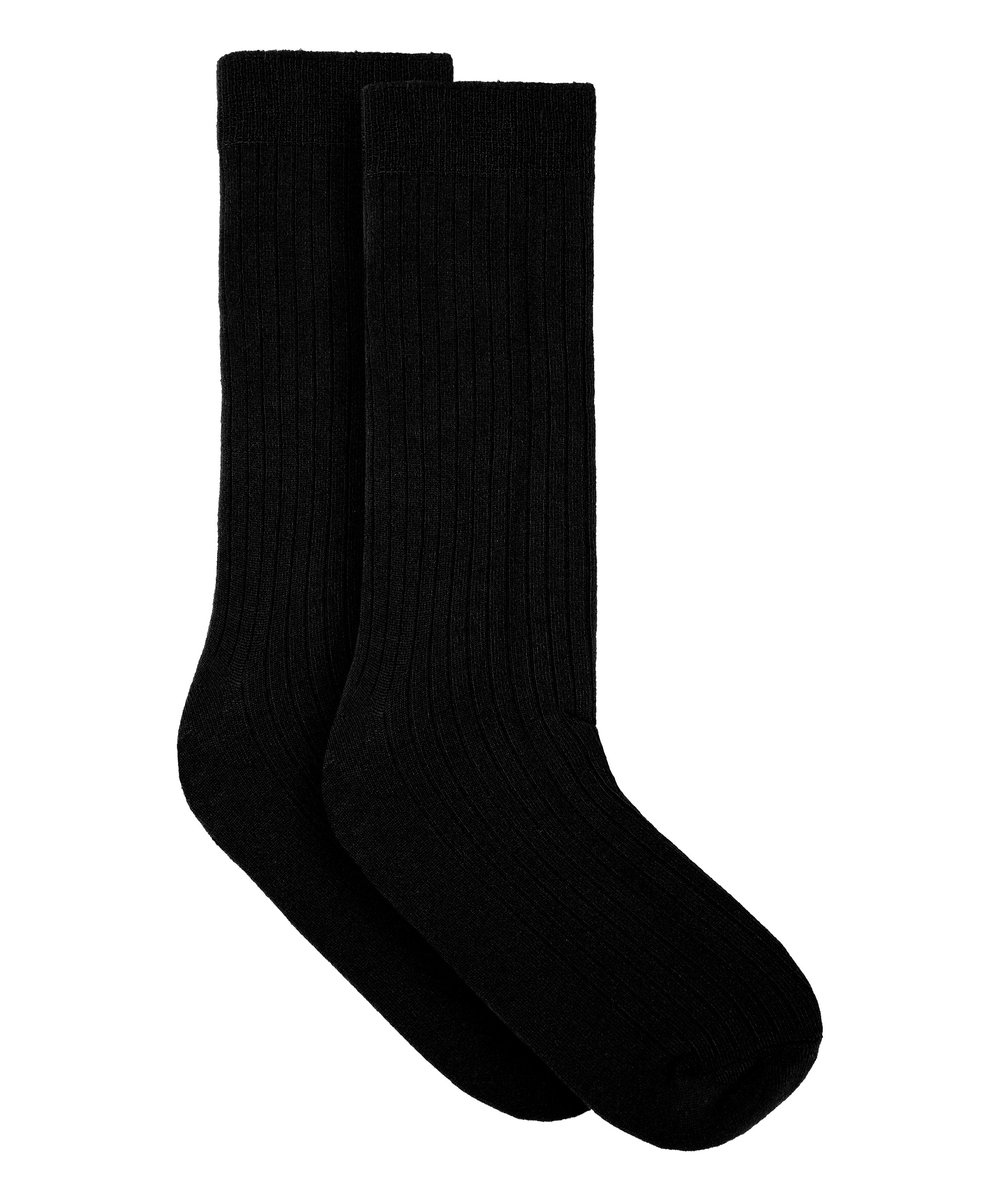 Hunkemöller Cashmere Blend Ribbed Socks Zwart