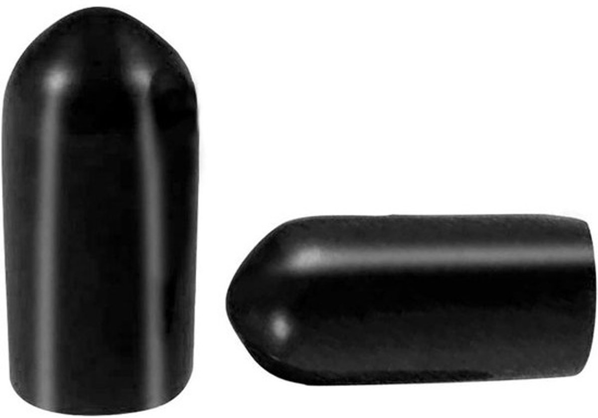 Schroefdraadbeschermers - Dopjes Beschermdoppen - Onderdelen Afdekken - Flexibel PVC-rubber - 5 mm binnendiameter - Zwart