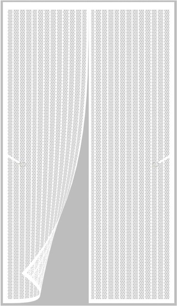 Magnetisch Raamscherm - Vliegengaas Hordeur - Insecten Buiten Houden - Automatisch Sluitend - 275 x 155 cm - Wit