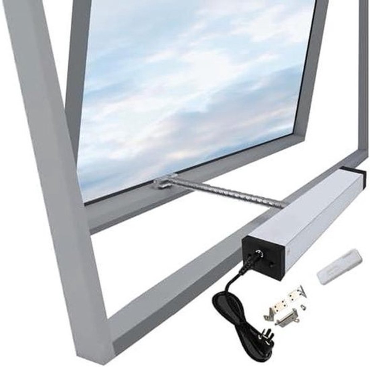 Automatische Raamopener - Elektrische Vensteropener - Ventilatie Kas - Met Regensensor - 500 mm - Zilver