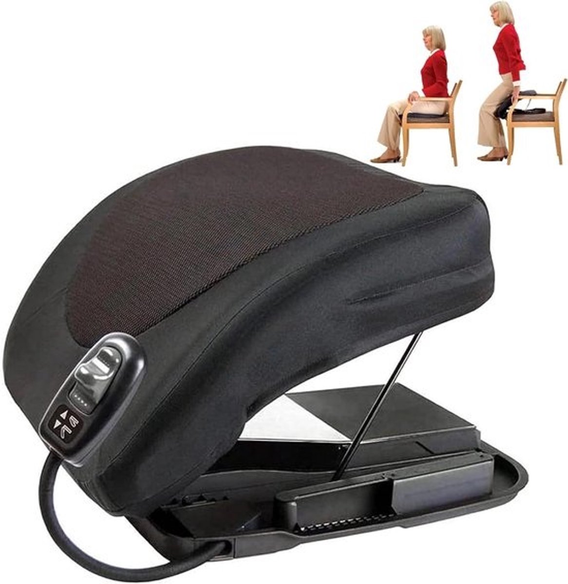 Stoellifthulpapparaat - Zit-sta lift - Veilig opstaan - 70% Lifthulping - Tot 136 kg - Grijs