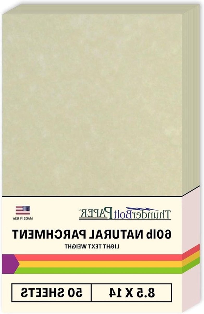 Perkament Papieren Vellen - Oud Papier - Scrapbooking en Kaarten - Natuurlijke Vellen - 8.5 X 14 Inch - Vintage Bruin