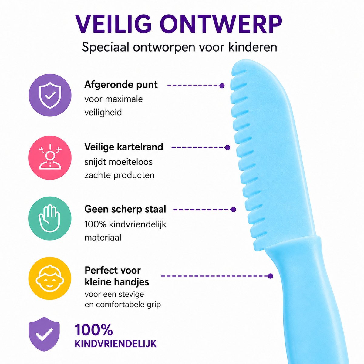 Joybelli® Kinderkeuken Set 14-delig | Kindermessen | Snijplank | Dunschiller | Uitsteekvormpjes | Veilig Kookgerei voor Kinderen — afbeelding 5