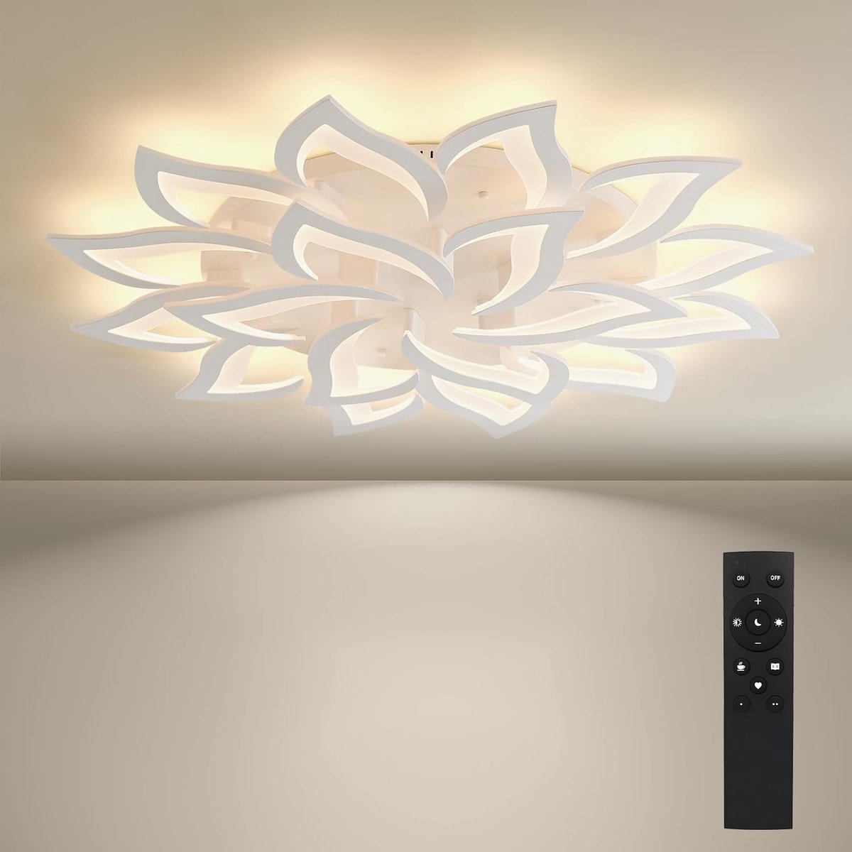 Plafondlamp LED plafondlamp dimbaar met afstandsbediening 168W woonkamerlamp modern design slaapkamerlamp keukenlamp voor slaapkamer eetkamer woonkamer studeerkamer 105cm
