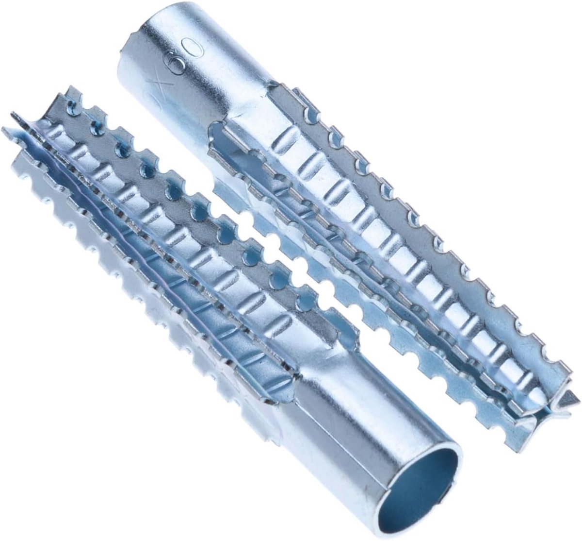 Metalen Anker 8 mm x 60 mm Verzinkt voor Cellenbeton, Geëxpandeerd Kleiblok Gebruikt als Expansie-Element in Combinatie met Inschroefbare Expansiepen KMG Inschroefhaken Verpakking van 10 st