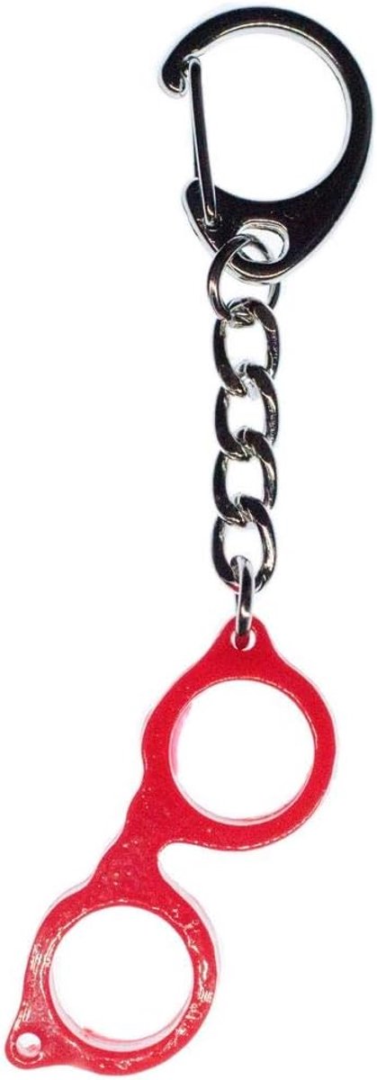 Bril Woody Sleutelhanger Nerd Retro Hipster Rood - Handgemaakt modesieraad I Hanger Sleutelring Sleutelhanger Sleutelhanger Sleutelring, rood, wit, 40mm