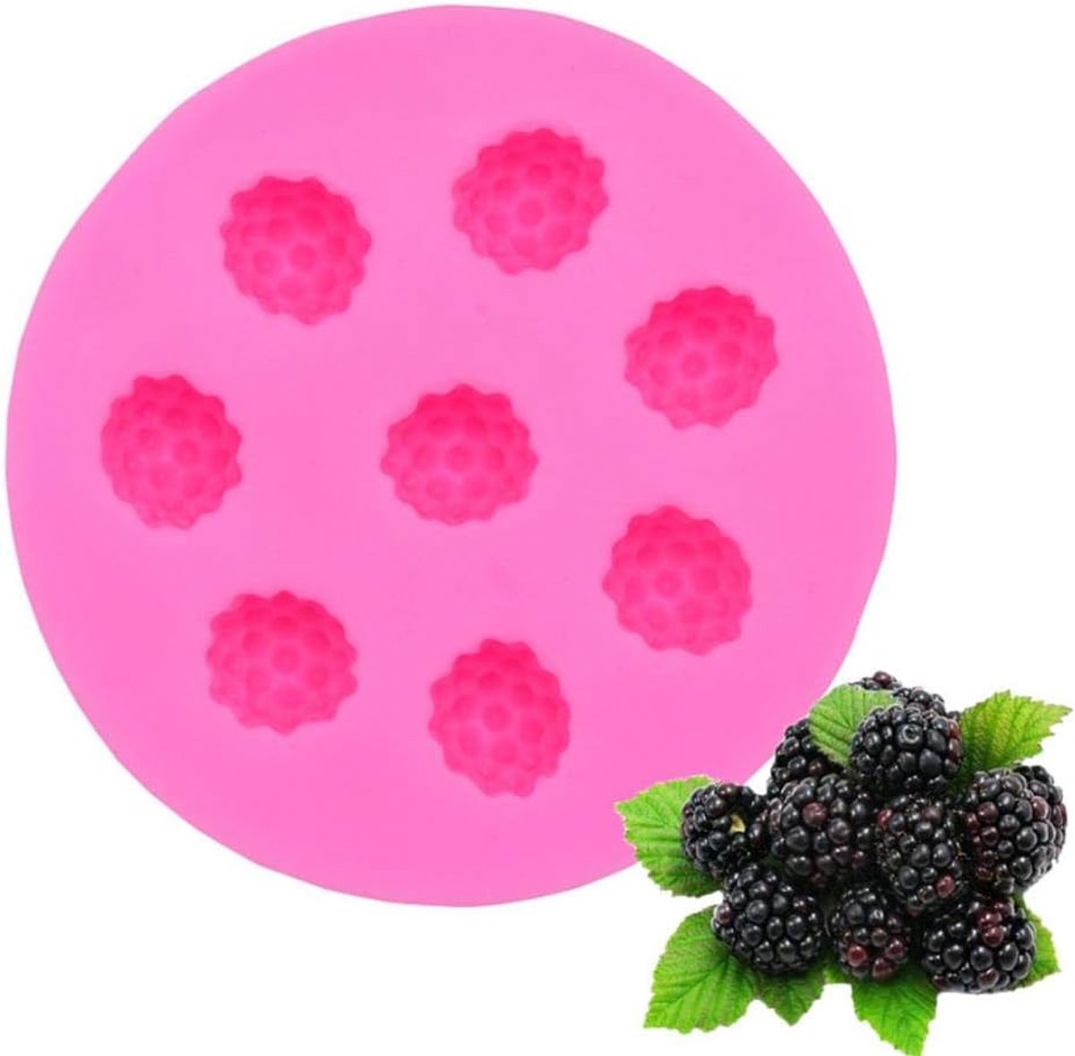 Cake Chocolade Vorm Siliconen Bakken DIY Keuken Tool Party Decorating Mulberry Framboos Vorm 8 vakken