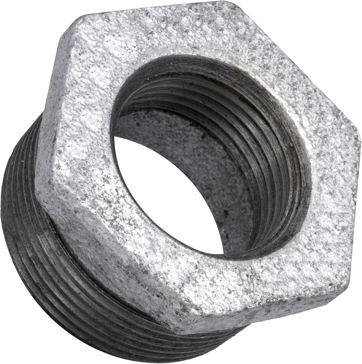 - C64932 - Verloopstuk mannelijk/vrouwelijk 1 1/2 inch x 1 inch verzinkt - van gietijzer - buisschroefverbinding met binnendraad en aanslag voor het vastschroeven - nippel sanitaire