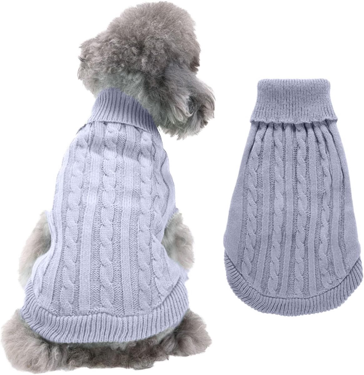 Hondentrui voor Honden en Katten, Breien Trui Jas, Warme Winterkleding Puppy, Pullover Zacht Comfortabel Gebreid Sweatshirt voor Kleine en Middelgrote Honden