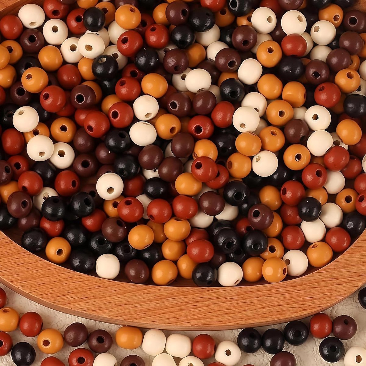 500 stuks geassorteerde 10 mm houten kralen kleuren vintage ronde natuurlijke houten kraal macramé spacer houten kralen voor ketting armband makenDIY Craft handgemaakt decor (10 mm)