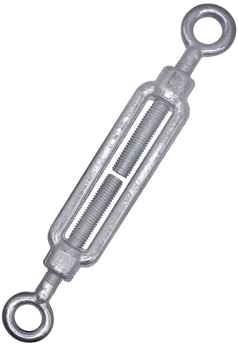 (Pack van 1 stuks) Spanschroef draadspanner M10, verstelbare spangespen oog en oog, touw kabelspanning (1 stuks, M10)