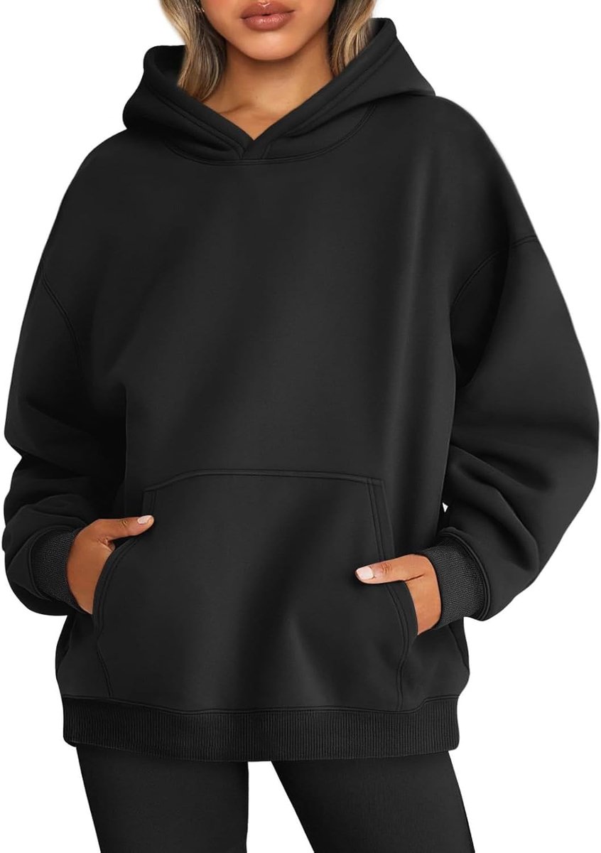 Damestrui met capuchon, oversized, casual, wintersweatshirt, met zak