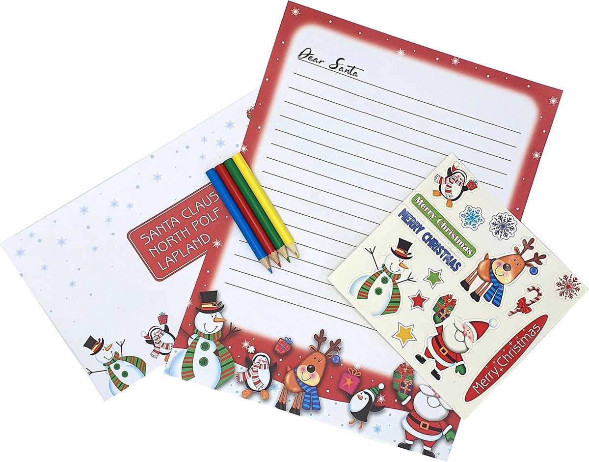 Kerstkaart voor de kerstman (unisex, kerstbrief)