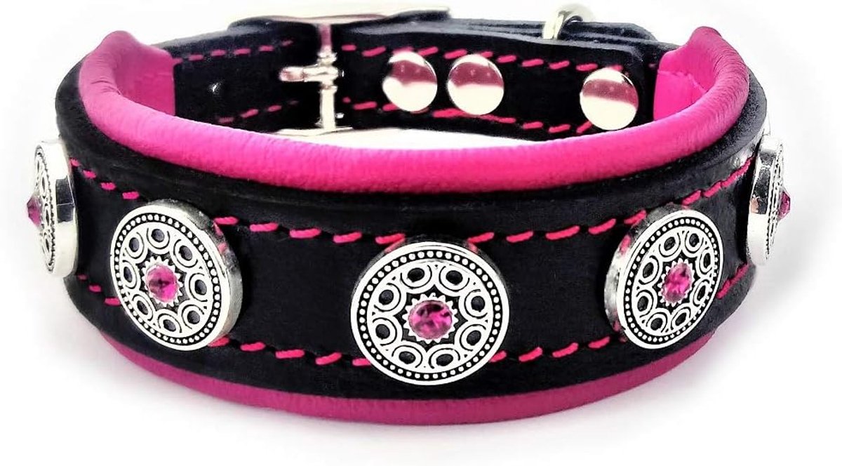 Bijou hondenhalsband van echt leer