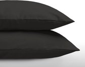 Zelesta Everyday Uni Kussenslopen Black - Kussenslopen 60 x 70 set van 2