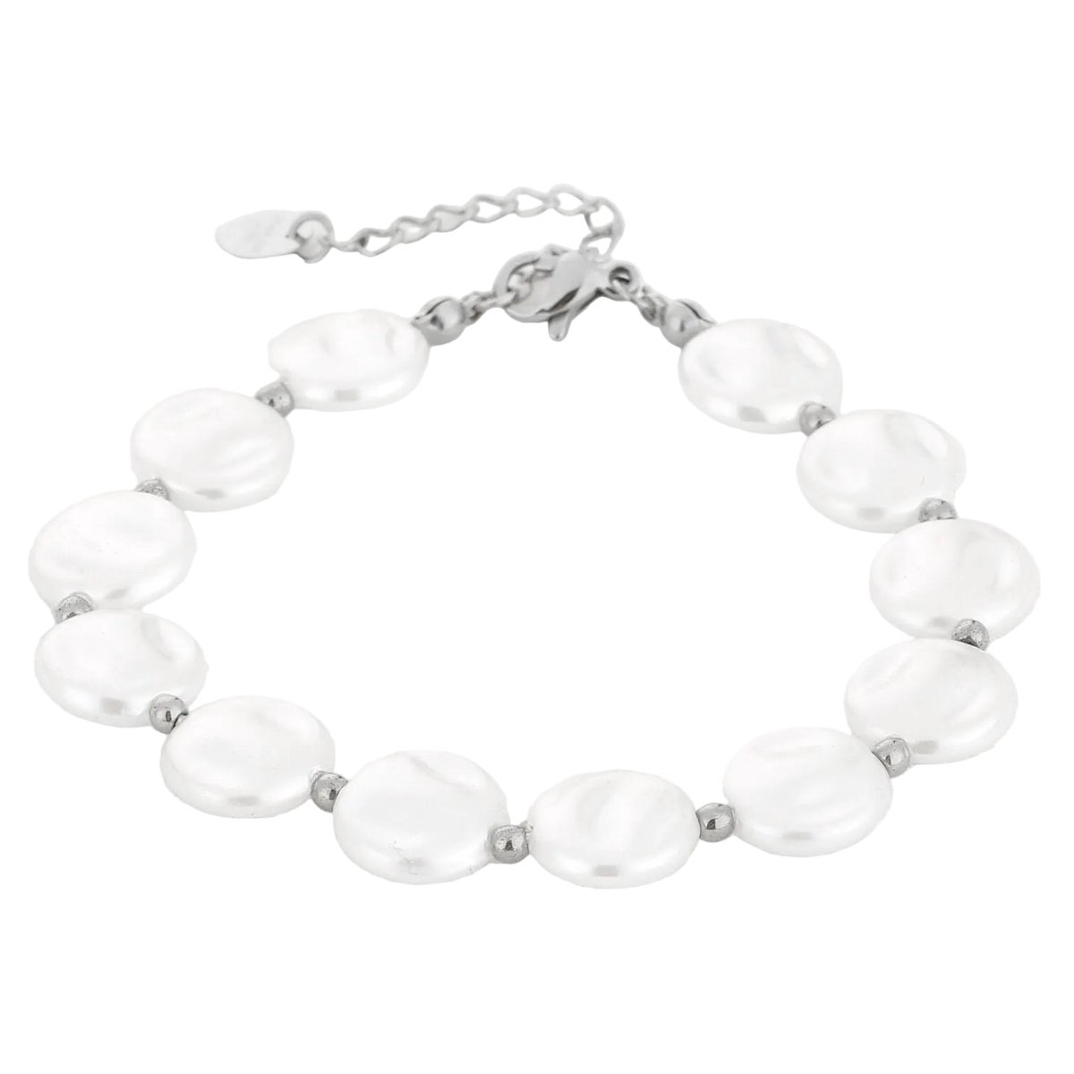 Michelle Bijou Armband Parels zilver wit