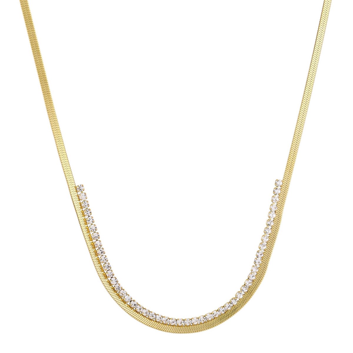 Michelle Bijou Ketting Zirkonia goud