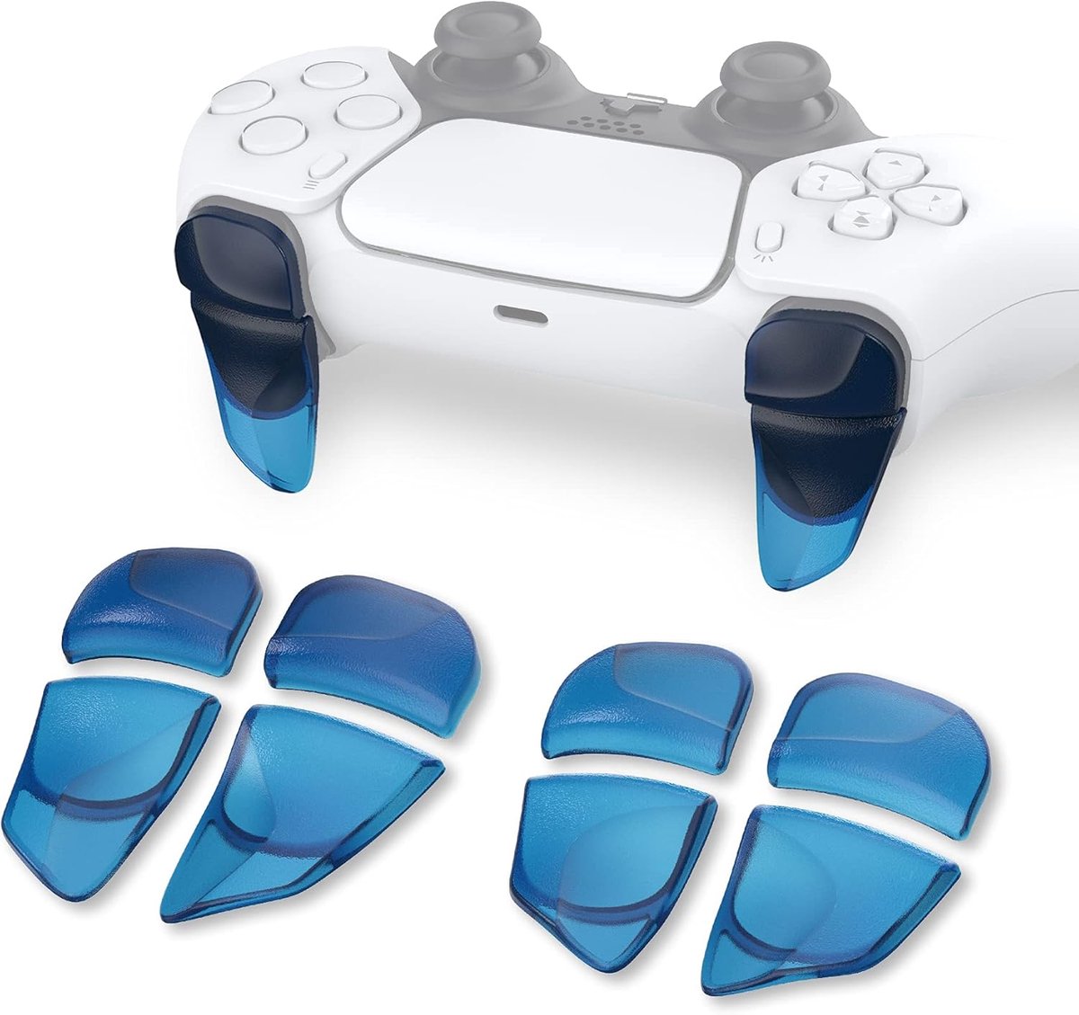 BLADE Knoppen Extension Trigger voor ps5-Controller,2 Paar Schouderknoppen Uitbreidingstriggers voor PS Portal,Bumpertriggerverlengers voor ps5 Controller-Helder Blauw