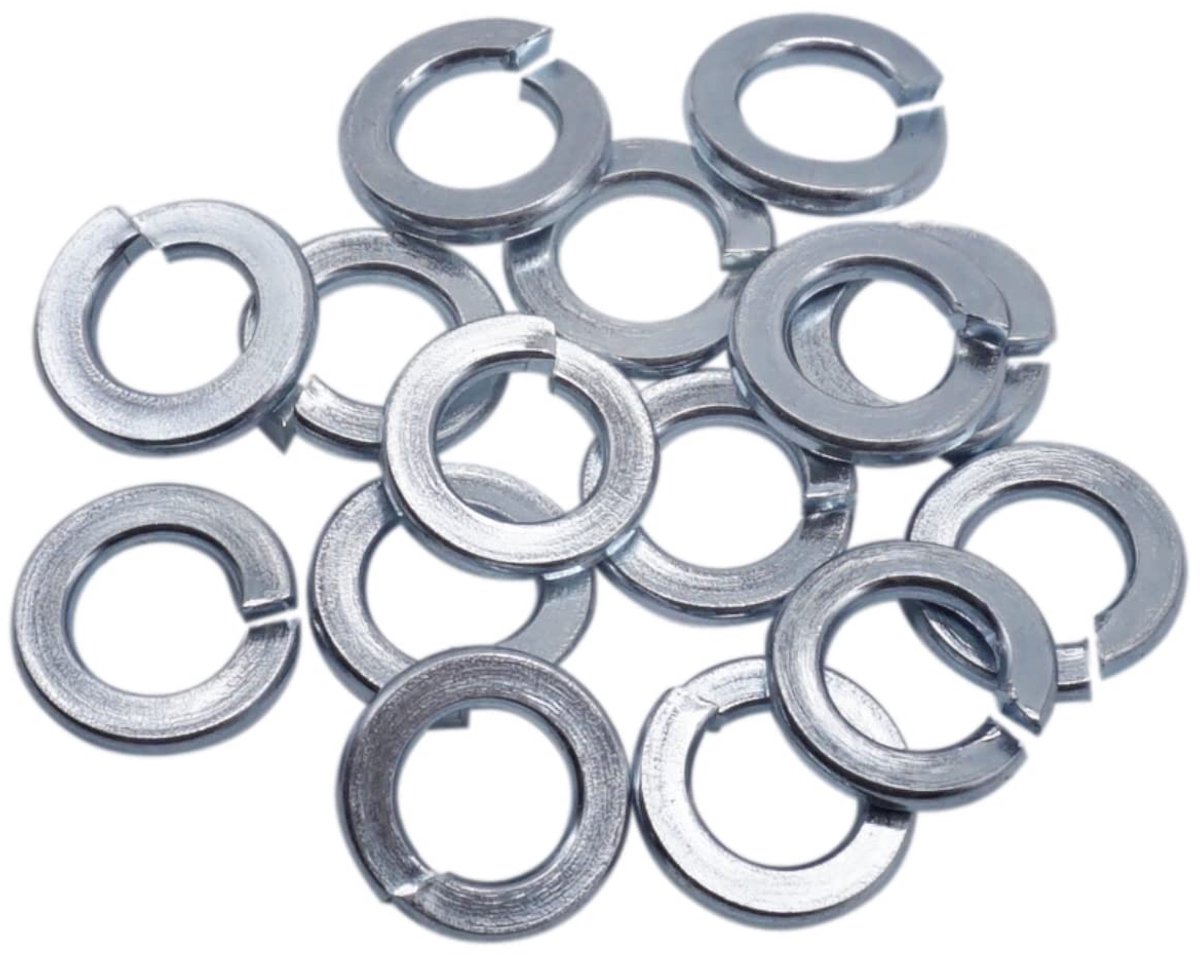 (200 stuks) Verzinkte DIN127 veerringen M8, metalen ringen, veergespleten borgringen