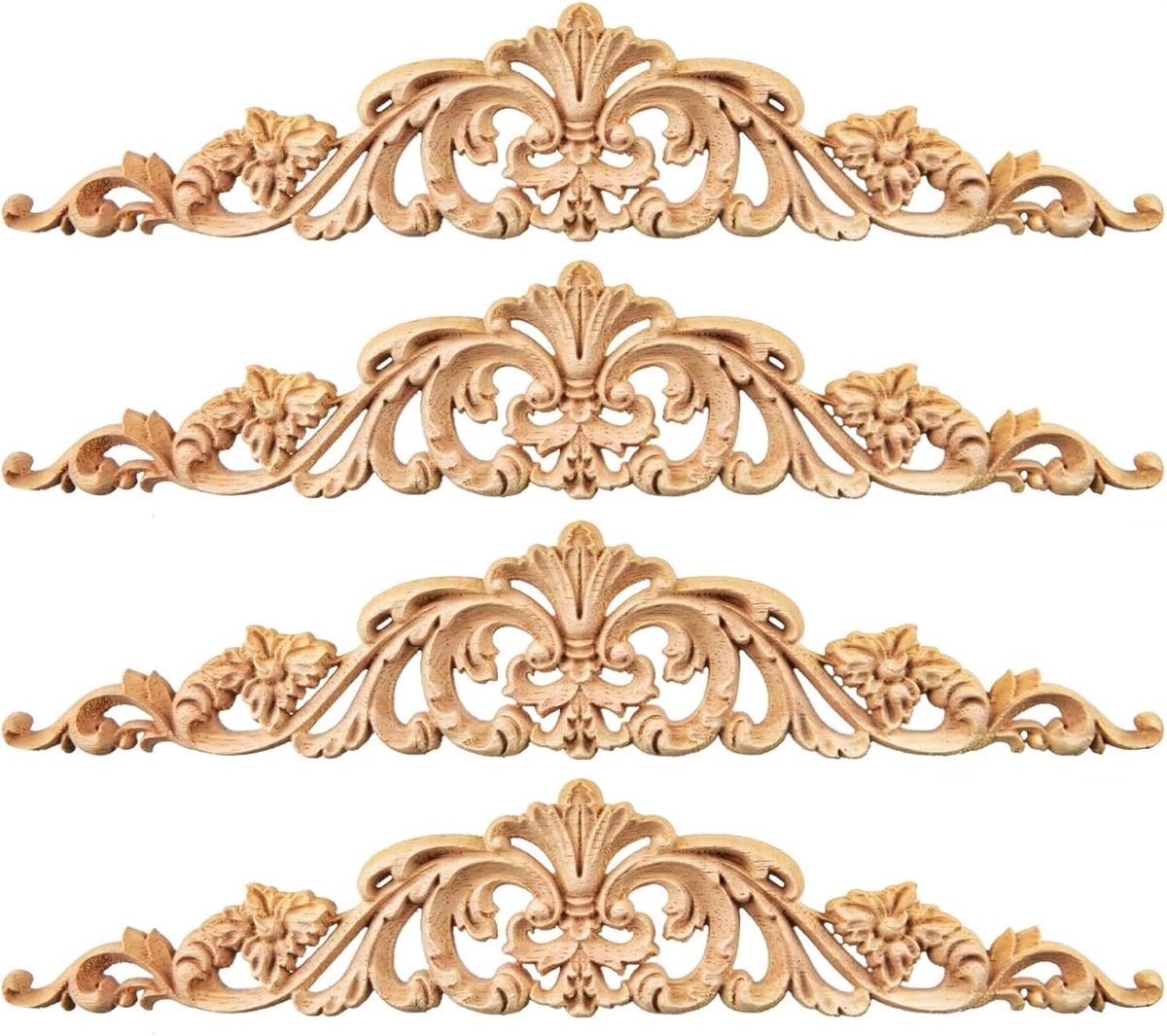 Ulm sierlijsten, 4 stuks, decoratieve meubels - snijwerk en handgemaakte ornamenten