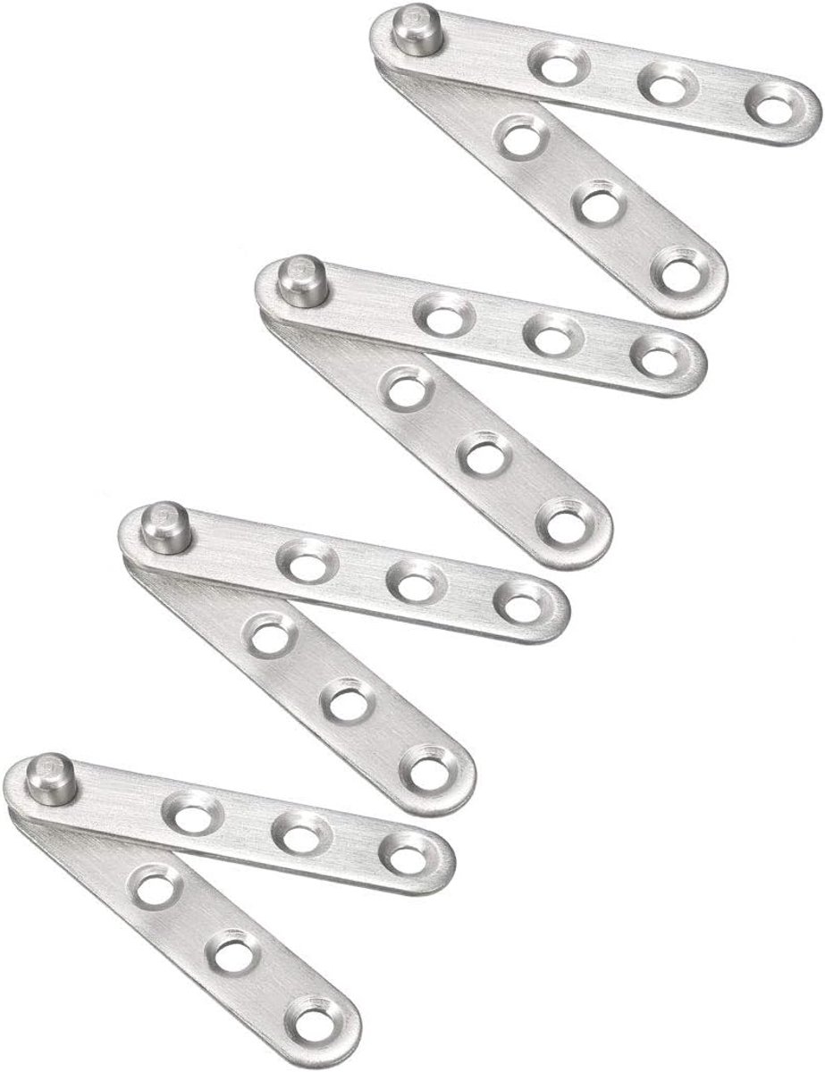 sourcing map 4 sets roestvrij staal 360 graden rotatie deurscharnier scharnier 60 mm x 11 mm