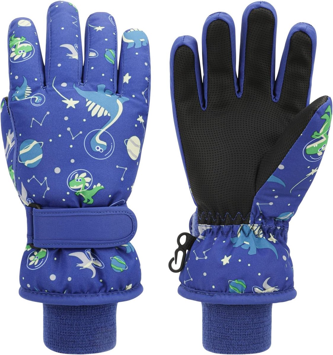 Handschoenen voor kinderen, waterdichte sneeuwhandschoenen voor de winter, koud weer handschoenen met warme wollen voering, skihandschoenen voor kinderen van 4 tot 6 jaar