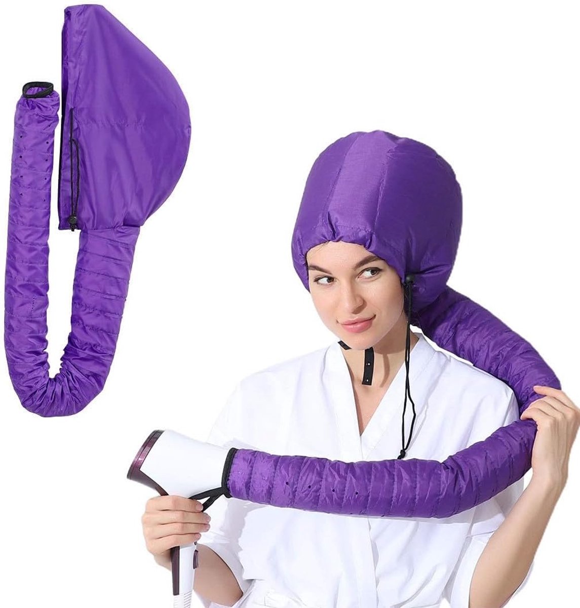 Drooghelm, haardroger, haardroger, verwarmd kapje voor haarverzorging om te drogen, stylen, krullen