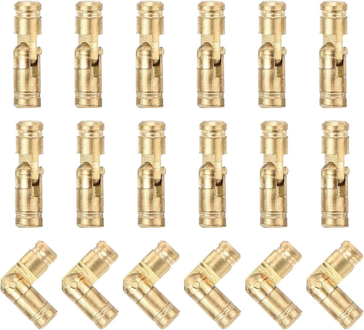 Scharnieren van messing, 15 x 4 mm, verborgen scharnieren, klaphouder, cilindrische scharnieren, verborgen scharnieren voor box, aandenken, deurscharnier kast