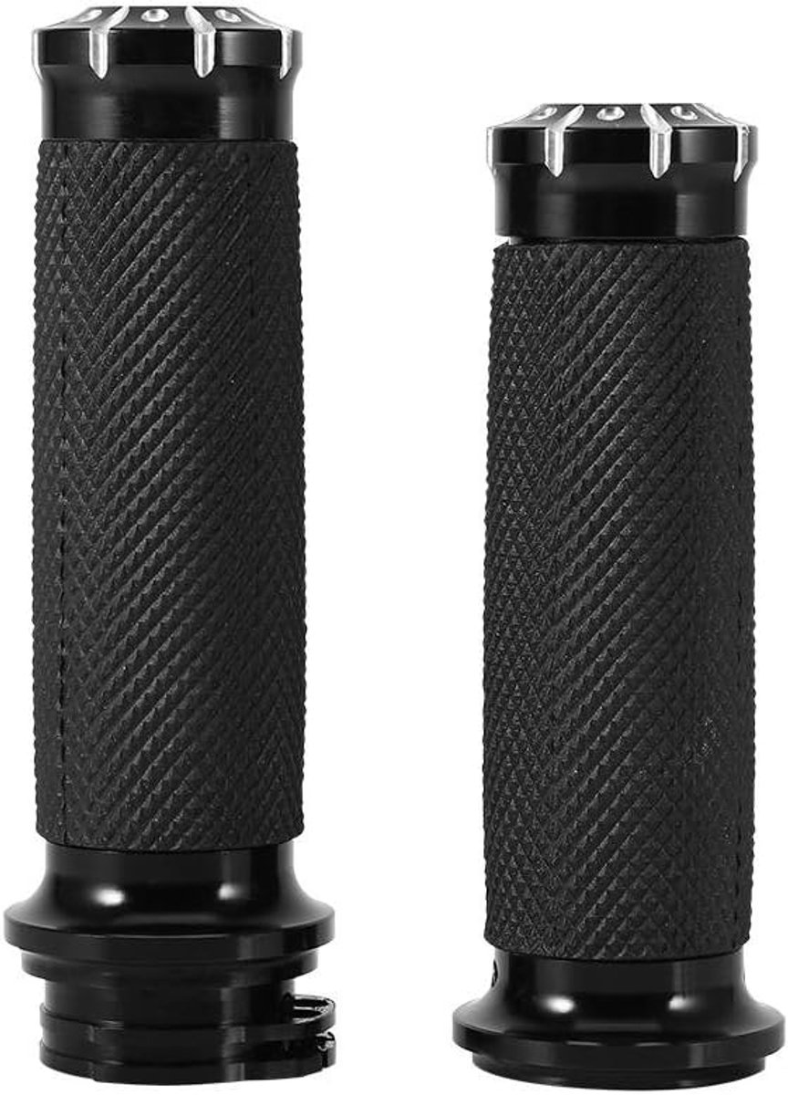 1 Stks 7/8"25mm Motorfiets Handvat Bar Motorfiets Handgrepen Zwart Universele Niet Slip End Thruster Grip voor Dirt Bike Dirtbike Motocross Motorfiets stuur