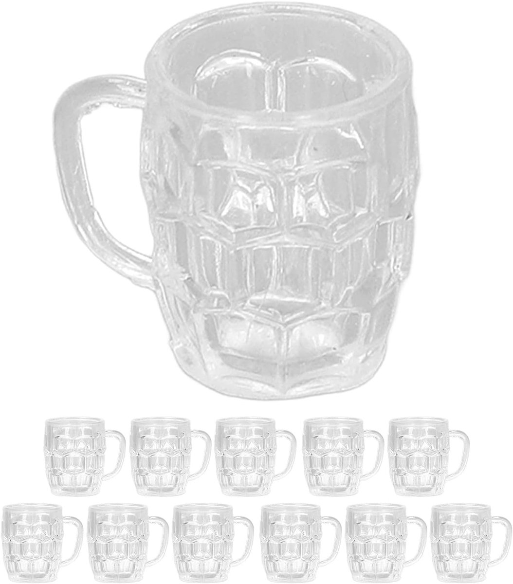 Bier Kopjes, Schaal 1:12 Miniatuur Bier Mokken, Poppenhuis Bier Beker DIY Miniatuur Poppenhuis Kit Poppenhuis Decoratie Accessoires