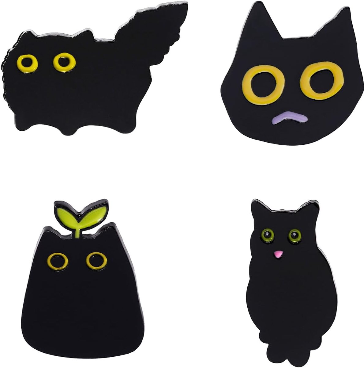 Broches, metalen kattenkopbadges, dierenreversnaalden, doe-het-zelf sieradengeschenkaccessoires, grappige cadeaus voor meisjes, geschikt voor alle soorten kleding, hoeden