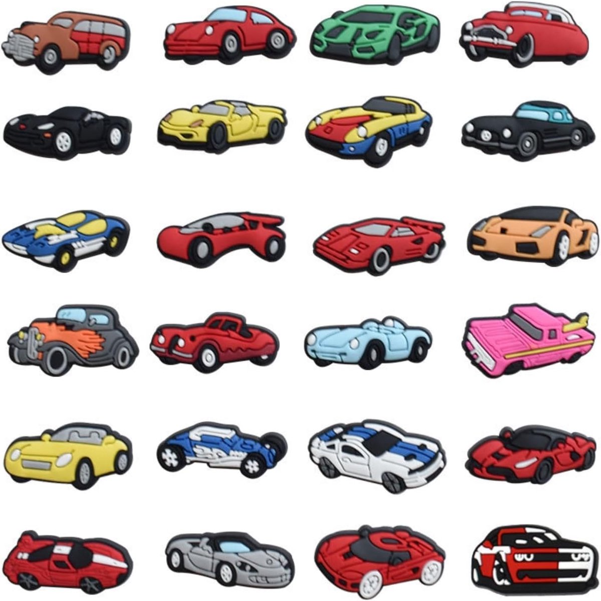 25 stuks schoenstekers, verpleegsters, autospeldjes, schoensieraden voor schoenen, doe-het-zelf, pinstekers, autostekker, Siliconen