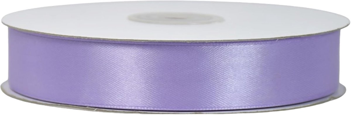 Dubbelzijdig Satijnen lint 25 mm breed Spoelrol Lengte 50 Meter lila